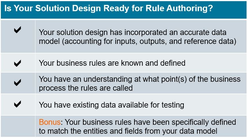 Ready for Rules Checklist