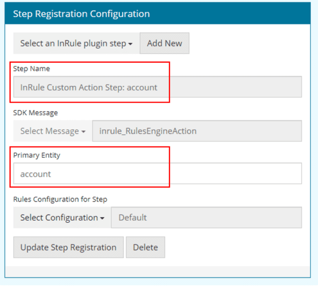 Step Configuration