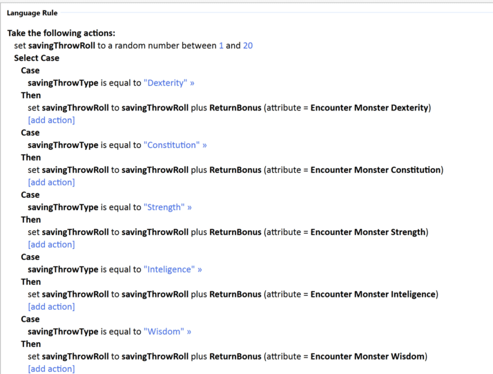 ResolveSavingThrow rule ResolveSavingThrow rule