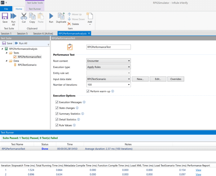 performance test results performance test results
